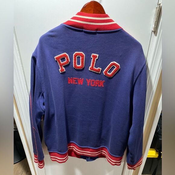 Polo Ralph Lauren Fleece Football Varsity Letterman Jacket Men's XL. - Picture 6 of 8